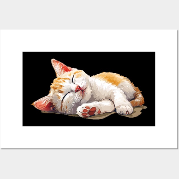 sleeping cat Wall Art by dorapeterx